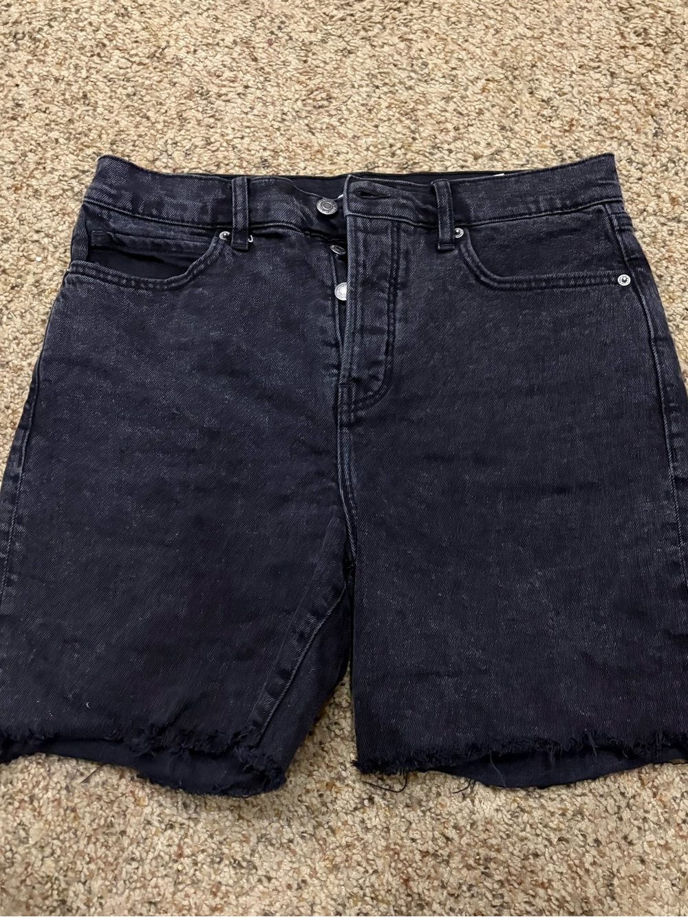 Old Navy Black Sky-Hi Short Denim